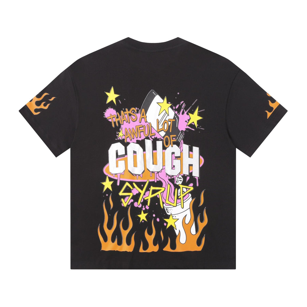 THAT'S A AWFUL LOT OF COUGH SYRUP Flame Graphic Short-Sleeve T-Shirt