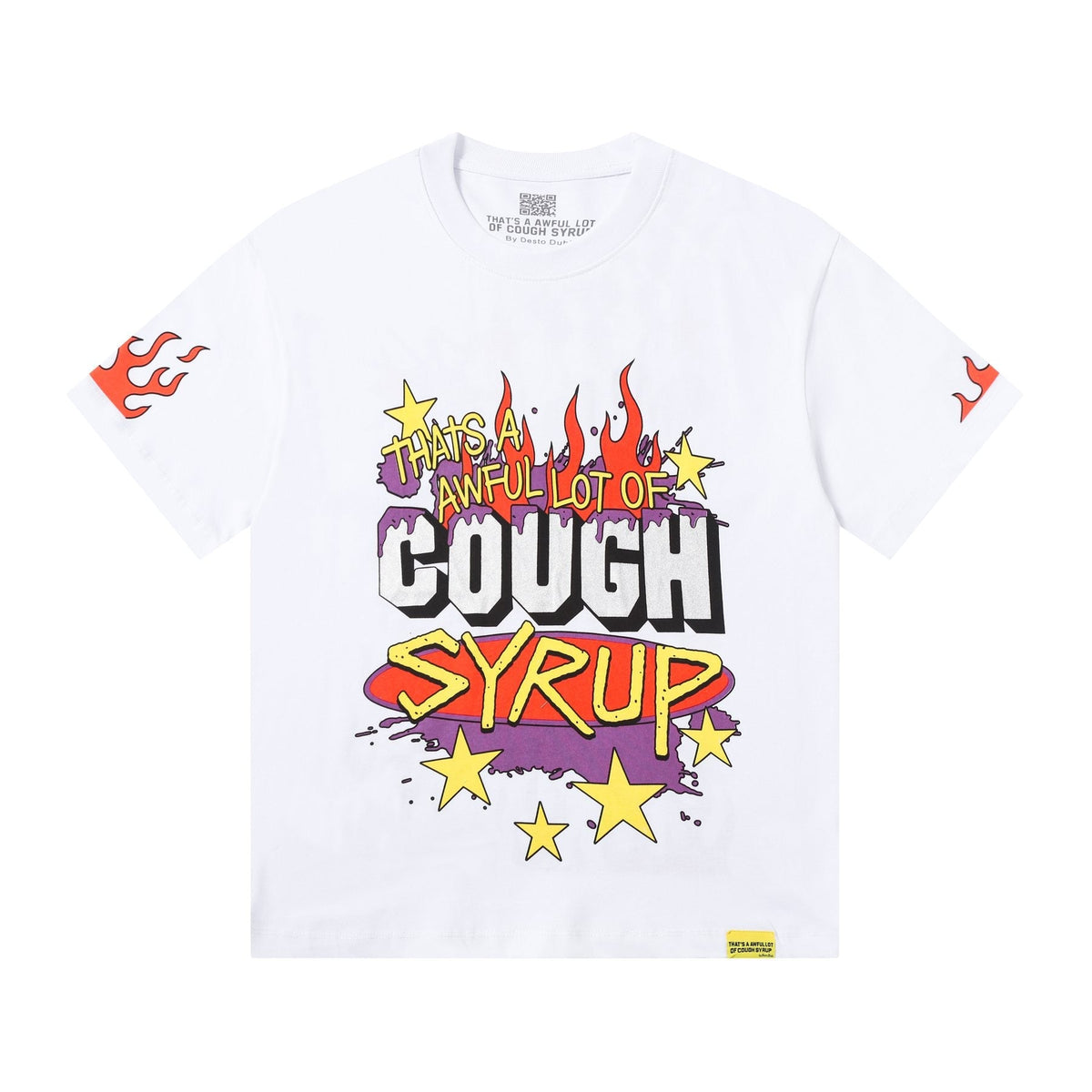 THAT'S A AWFUL LOT OF COUGH SYRUP Flame Graphic Short-Sleeve T-Shirt