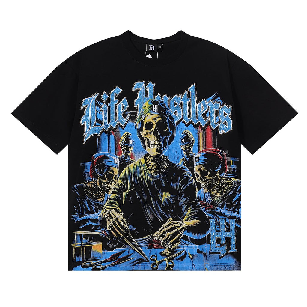Life Hustlere Skull Doctor Graphic T-Shirt