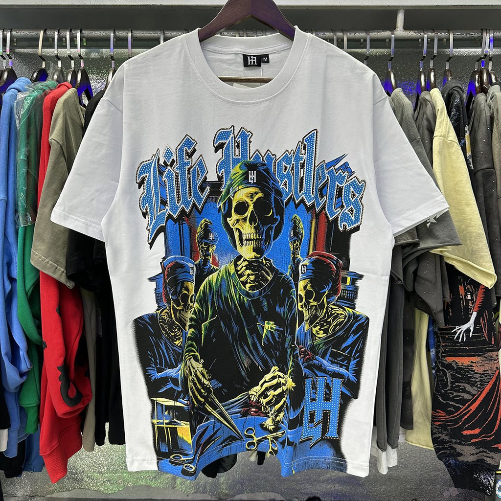 Life Hustlere Skull Doctor Graphic T-Shirt