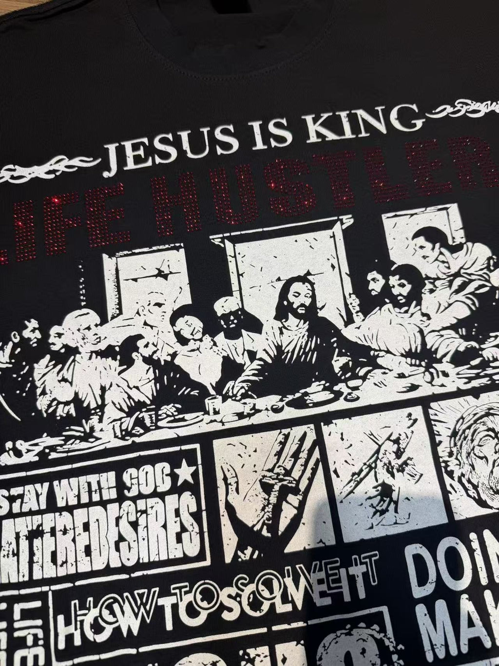 Life Hustlere Jesus Is King Graphic Short-Sleeve T-Shirt