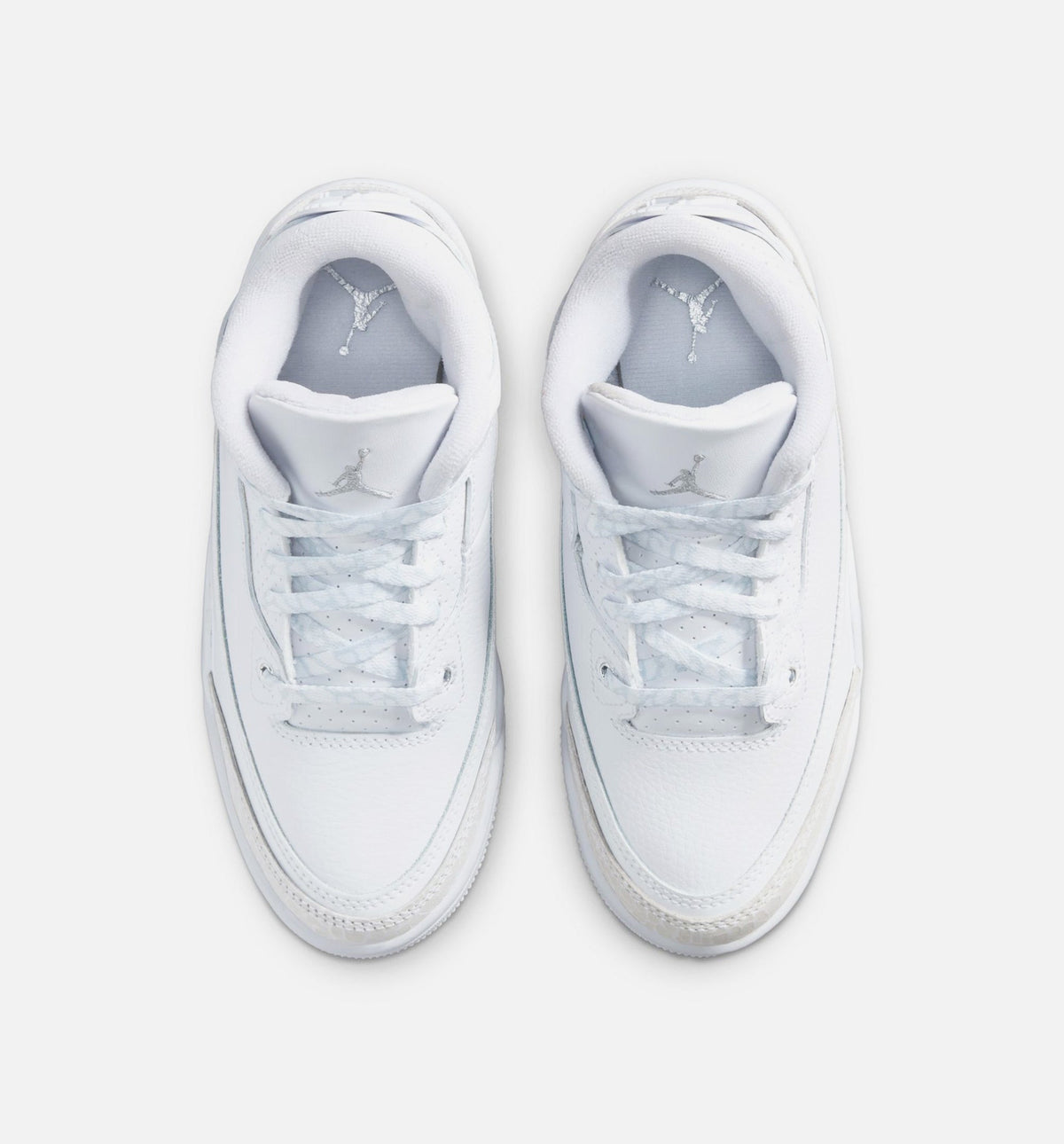Air Jordan 3 Retro "White and Silver" Little Kids' Shoe – White/Metallic Silver
