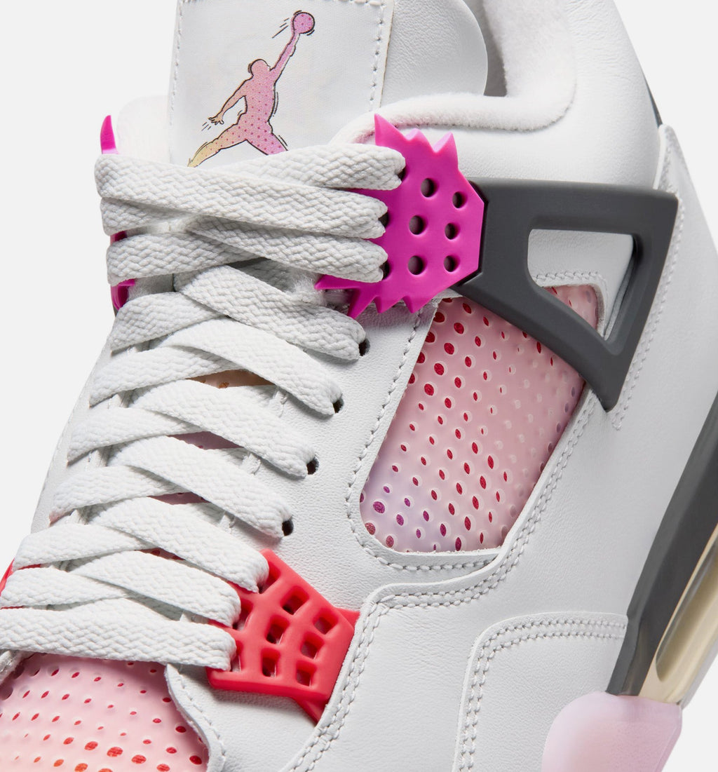 Air Jordan 4 Retro Comic – Men's Lifestyle Shoe | Off White/Fire Pink/Anthracite