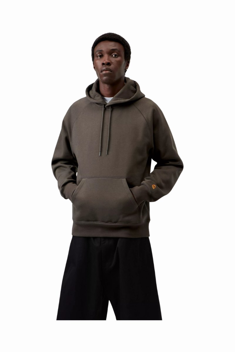 CARHARTT WIP CHASE HOODED SWEAT Shungite / Gold