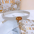 DIOR 25S BELT 25 MM IN WHITE CALFSKIN 561822