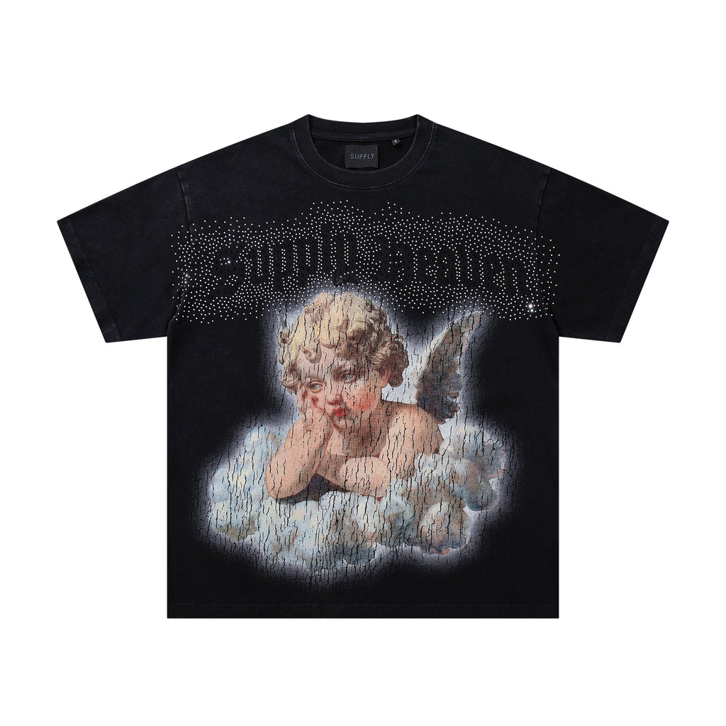 SUPPLY TEE Heaven Angel Flame Graphic T-Shirt