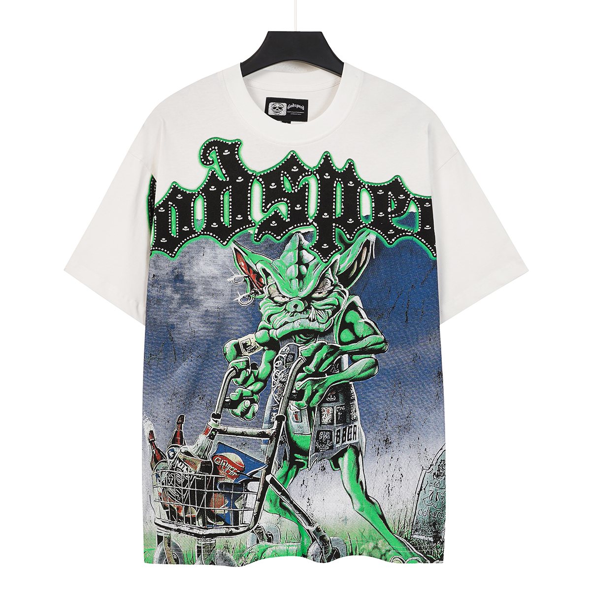 Godspeed Green Cart Character Graphic T-Shirt