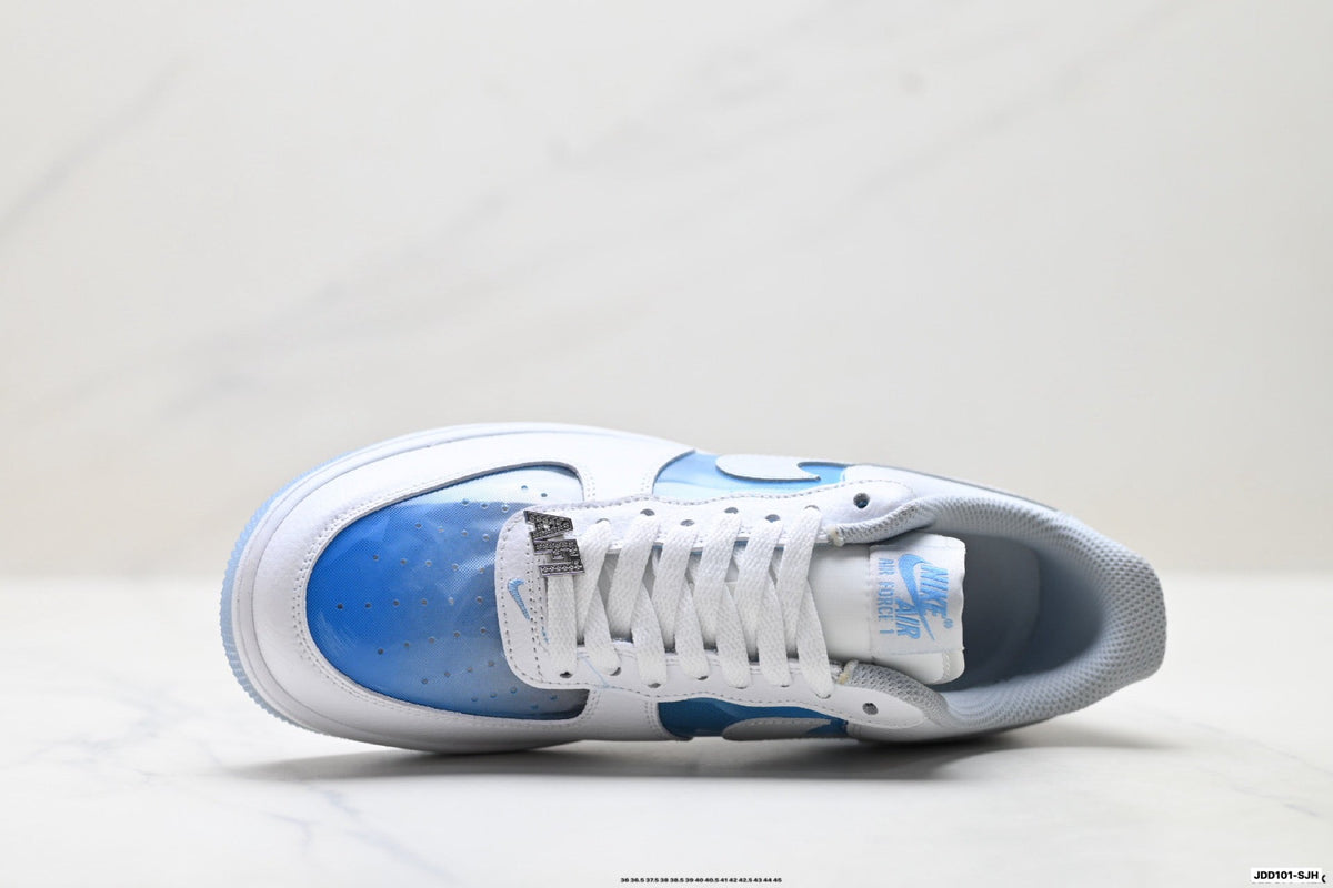 Nike Air Force 1 Low White Light Blue Gray Unisex Sneakers Style 20