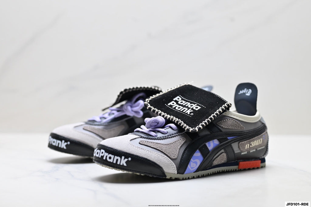 Onitsuka Tiger Retro Low Top Black Purple Unisex Shoes Style 30
