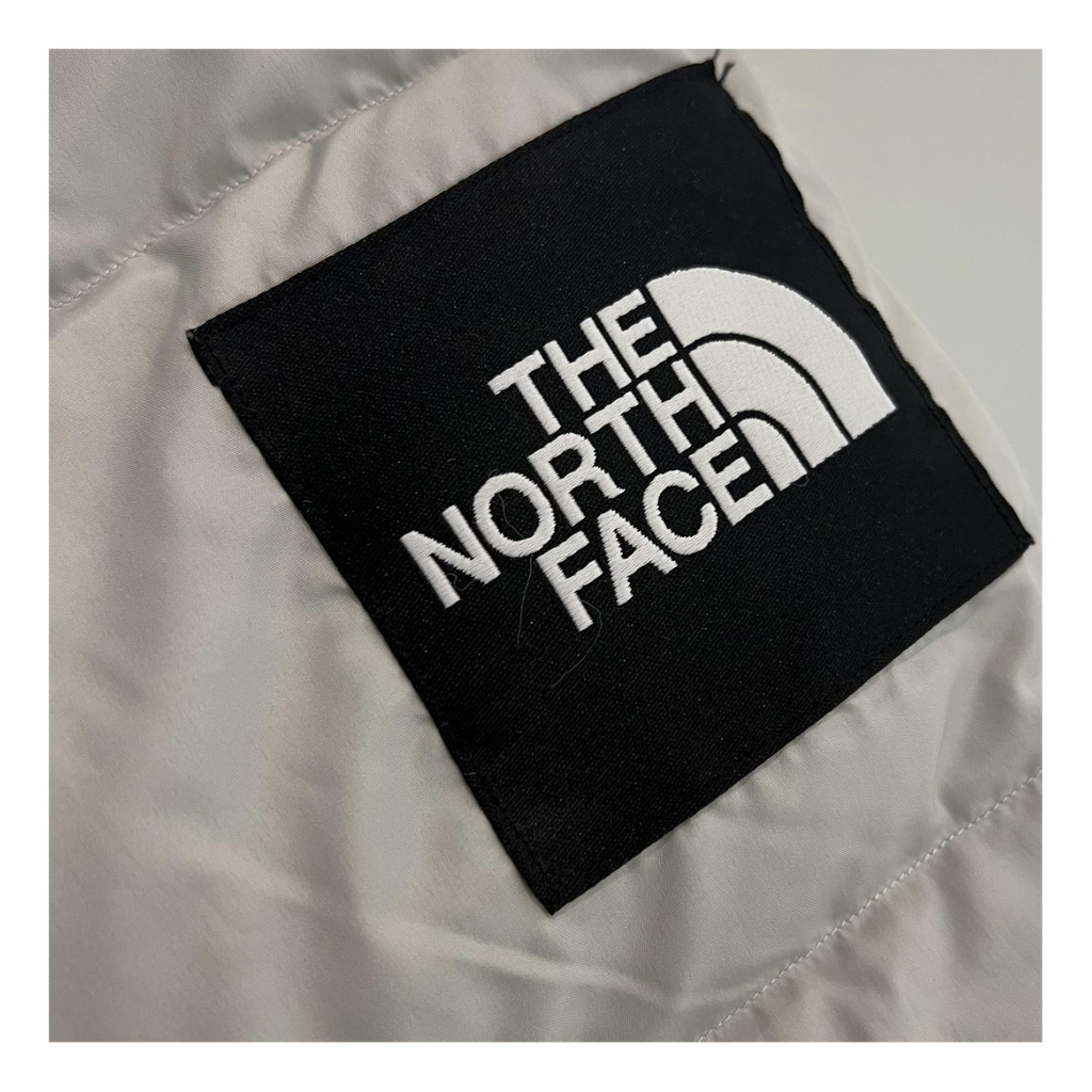 The North Face Colour-Block Hooded Long Puffer Coat – Grey
