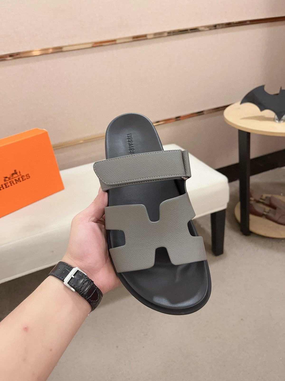 Hermès H-Cutout Slide Sandals