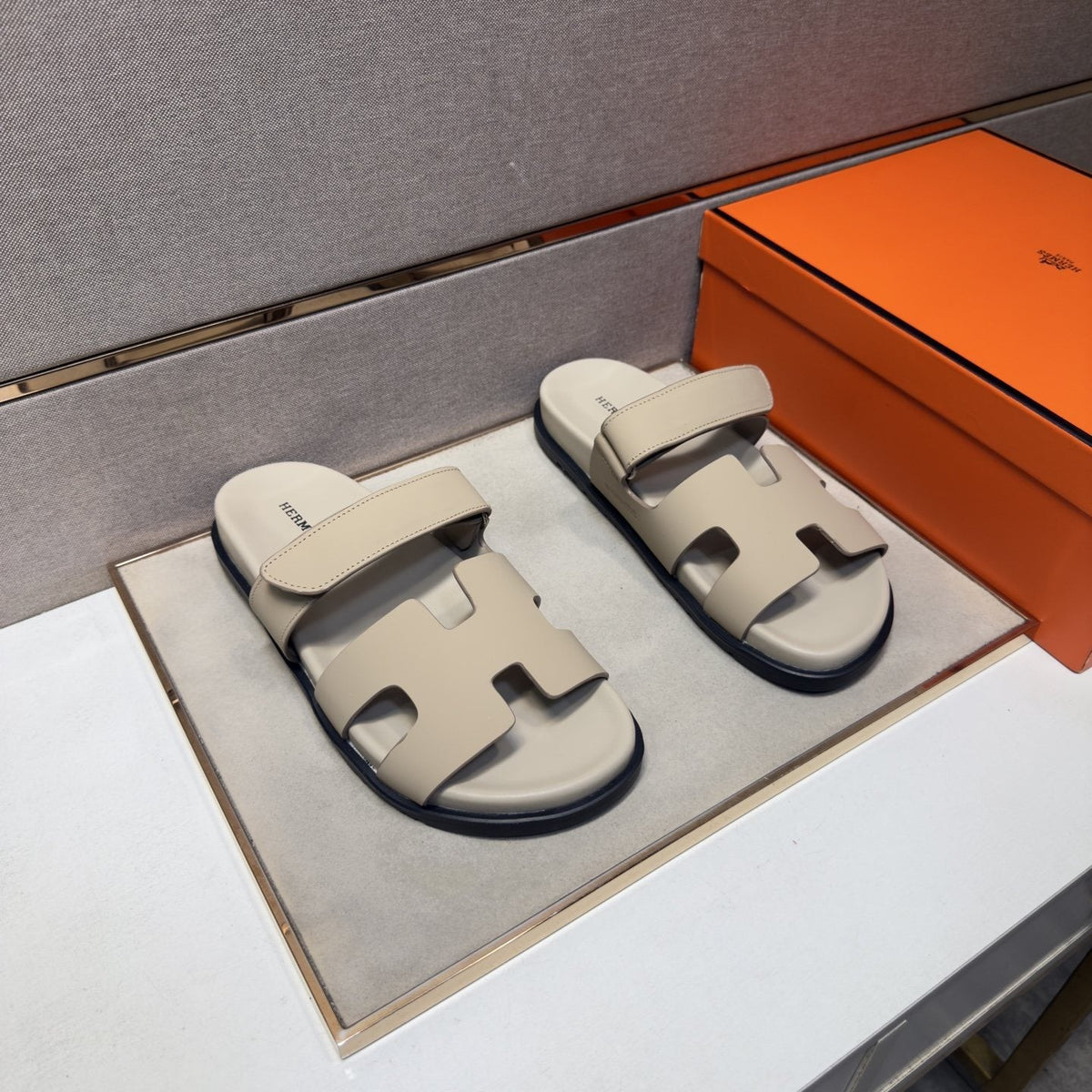 Hermès H-Cutout Open-Toe Sandals