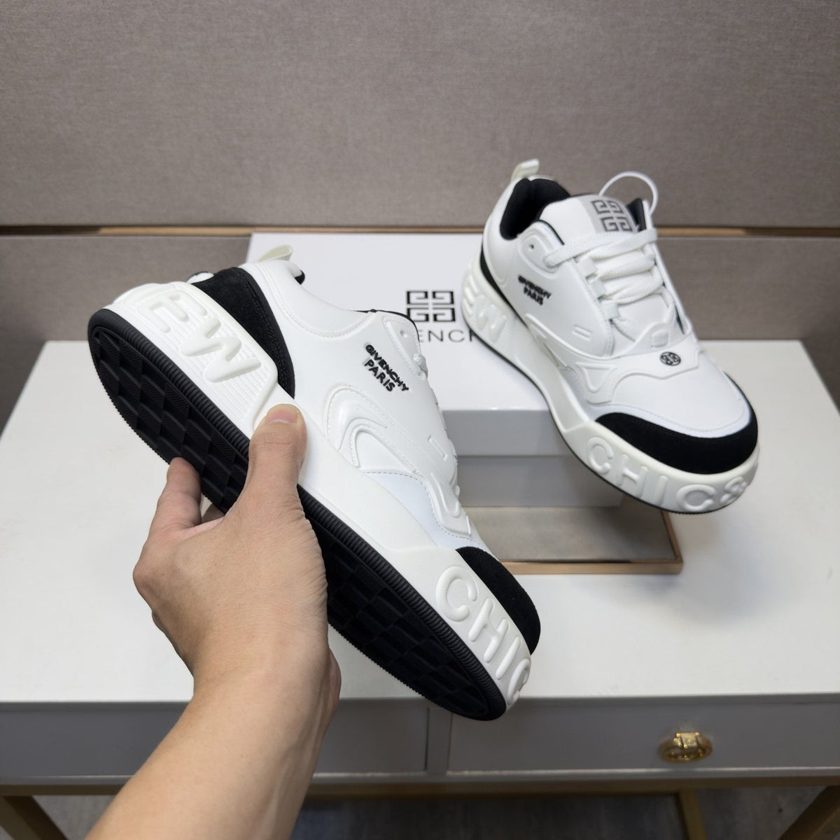 Givenchy Men's Layered Panel Sneakers