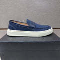 Prada Men's Penny Loafers with White Soles