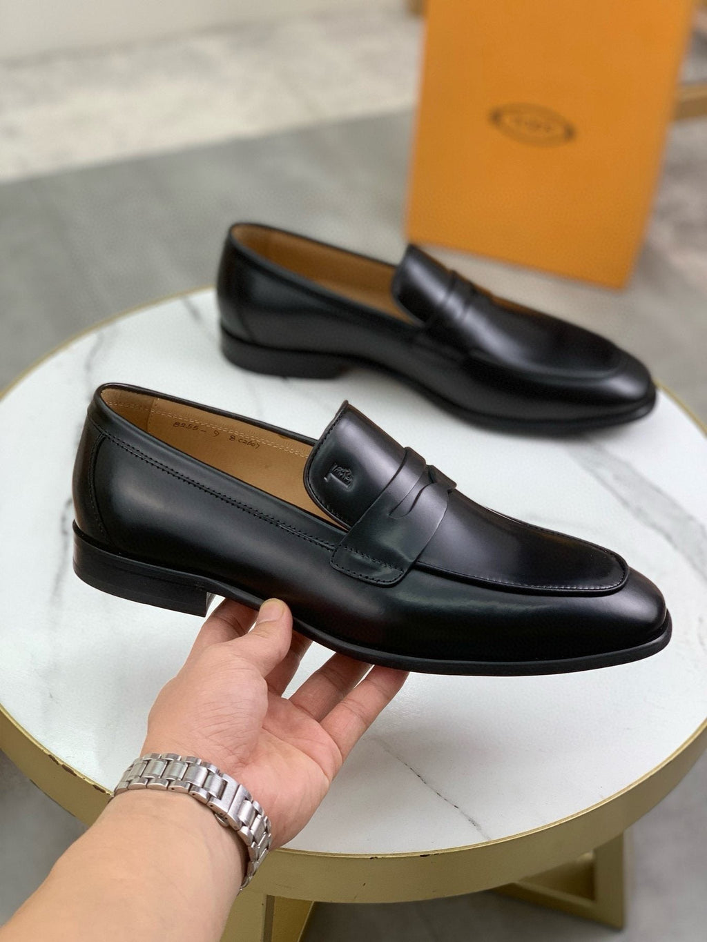 TOD'S Men's Black Penny Loafers