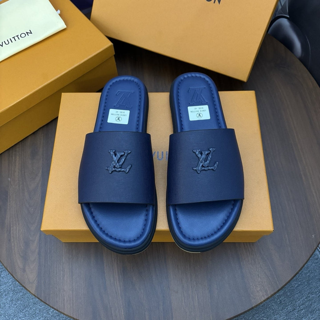 Louis Vuitton Men's Logo Strap Slide Sandals - TPU Outsole