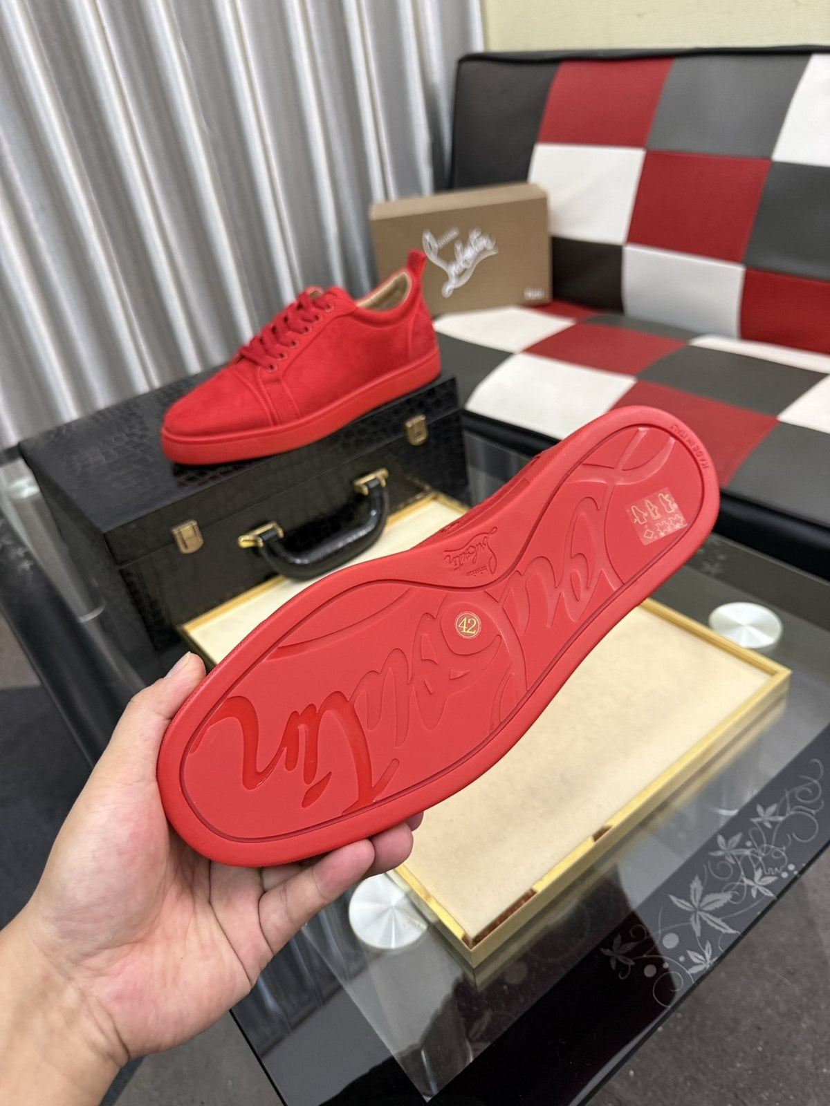 Christian Louboutin Low-Top Lace-Up Sneakers