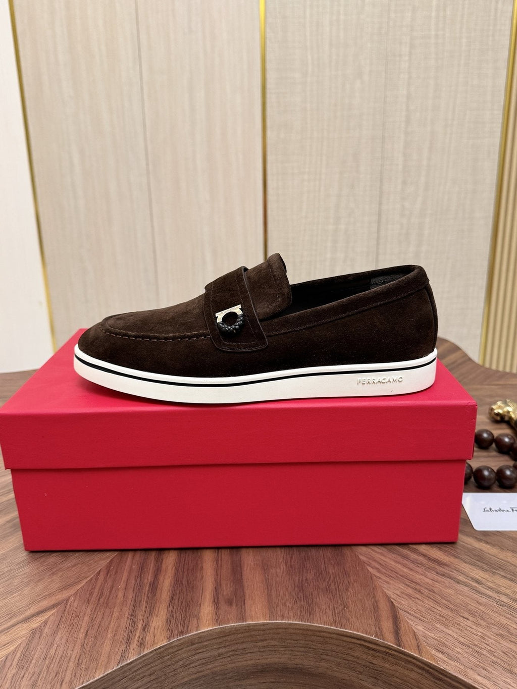 Salvatore Ferragamo Men's Strap-Detail Slip-On Shoes
