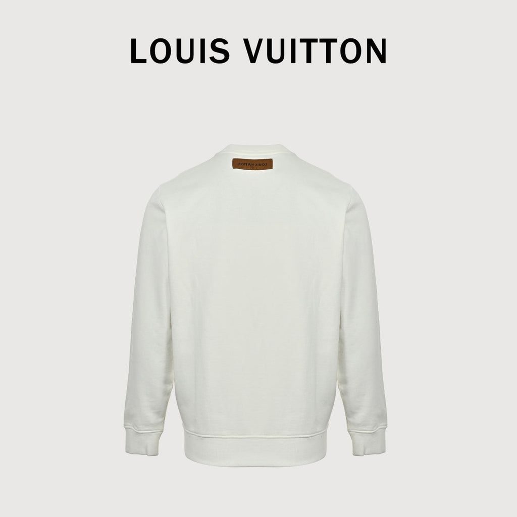 Louis Vuitton LV Beaded Embroidered Sweatshirt - White