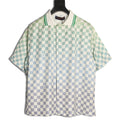 Louis Vuitton Gradient Checkerboard Short-Sleeve Shirt - Mint Grey