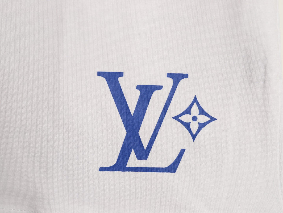 Louis Vuitton Globe Slogan Graphic Short-Sleeve T-Shirt - White