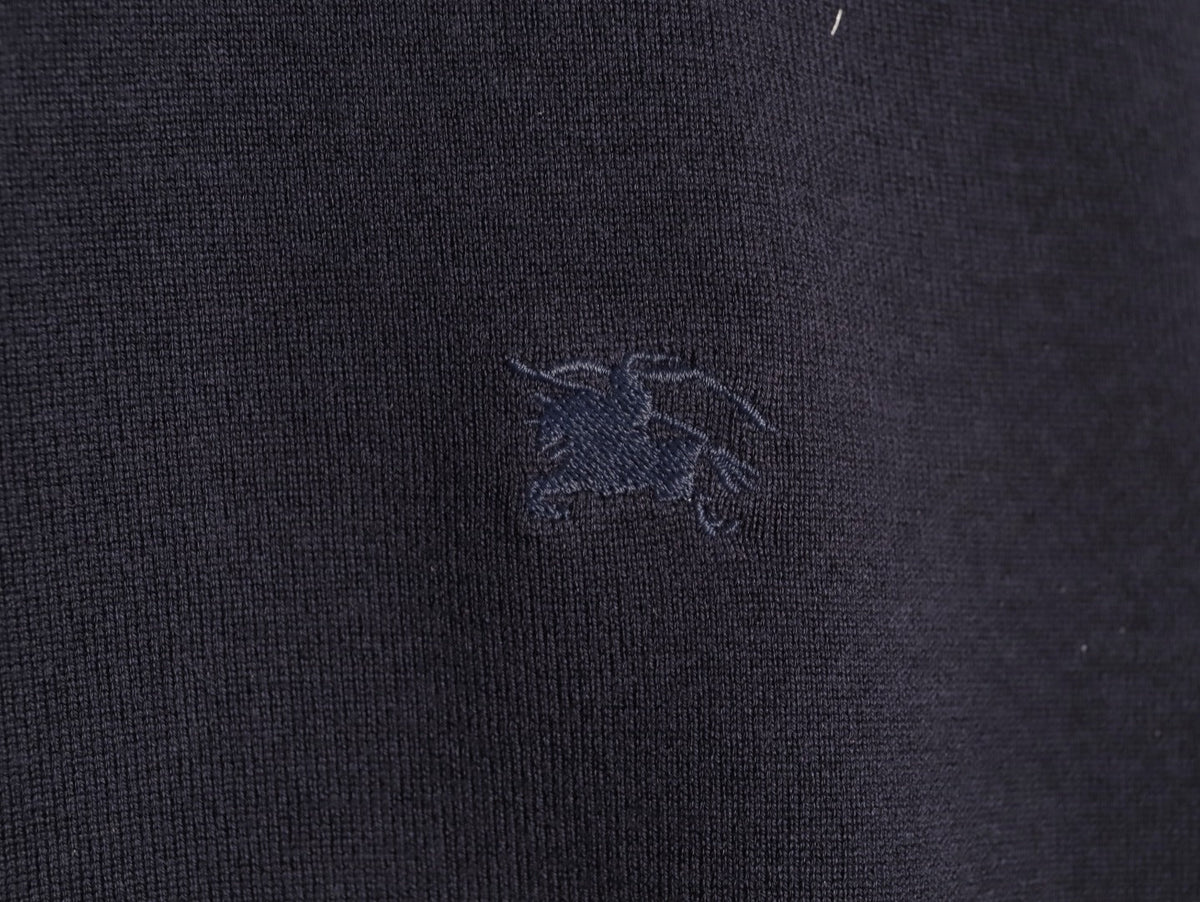 Burberry Equestrian Knight Short-Sleeve Knit Top - Black