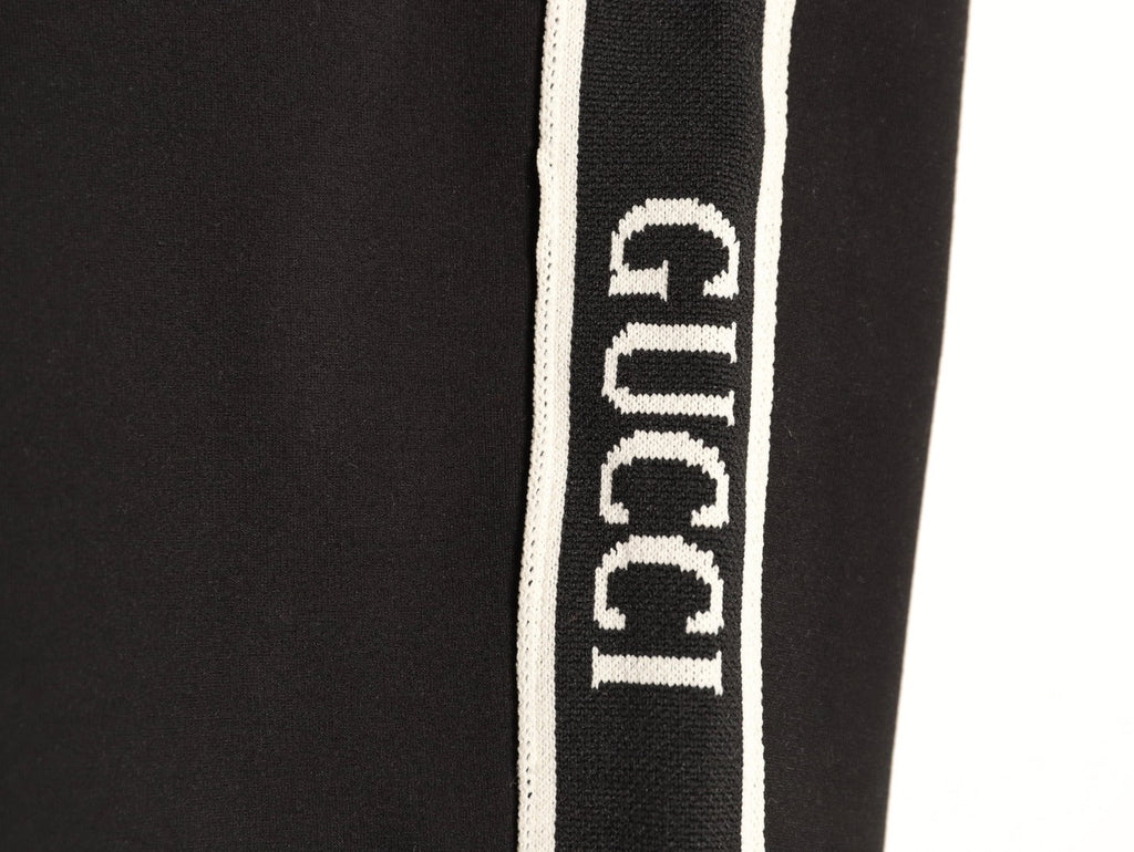 Gucci Side-Lettering Trim Drawstring Trousers - Black